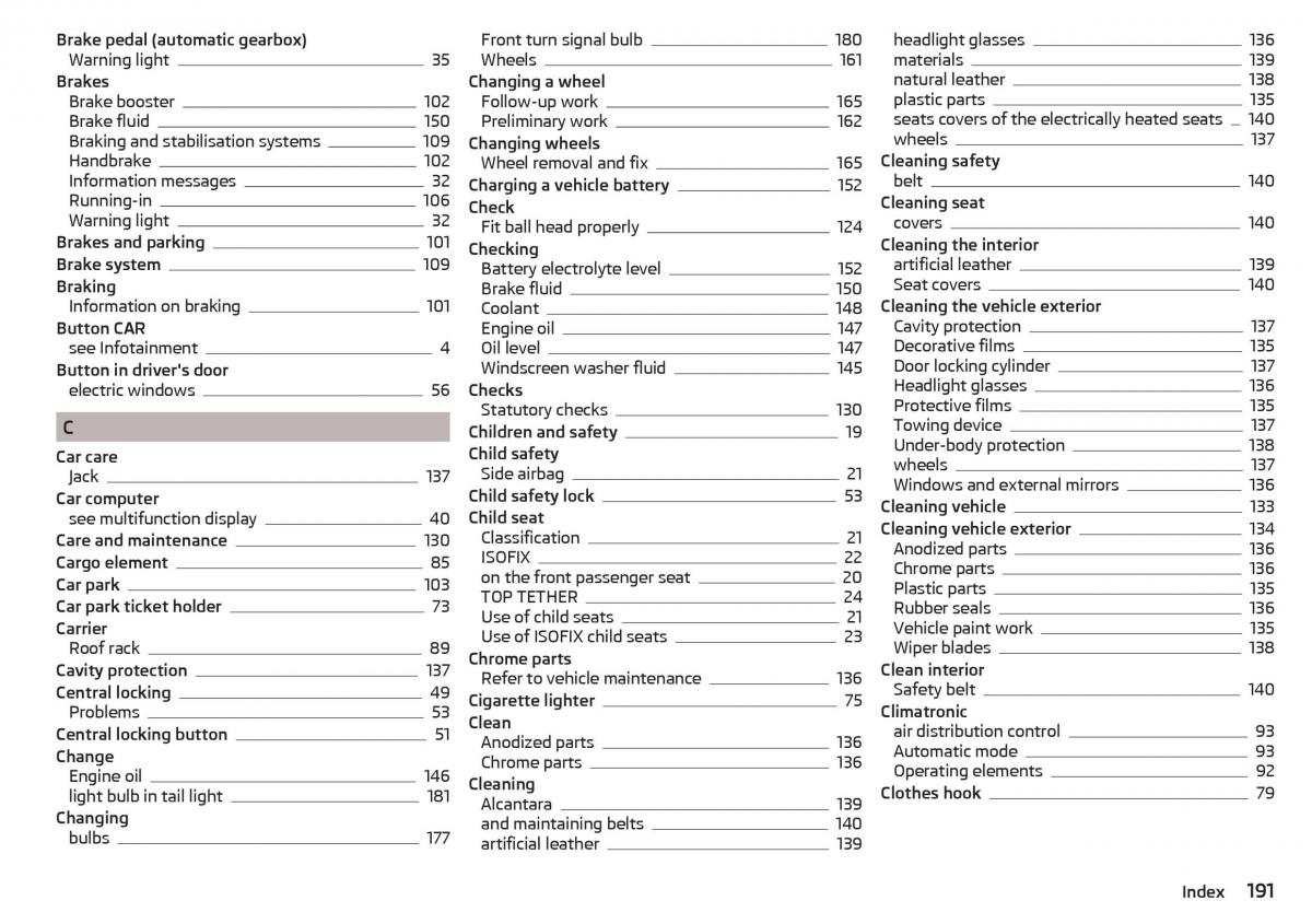 Skoda Rapid owners manual / page 193