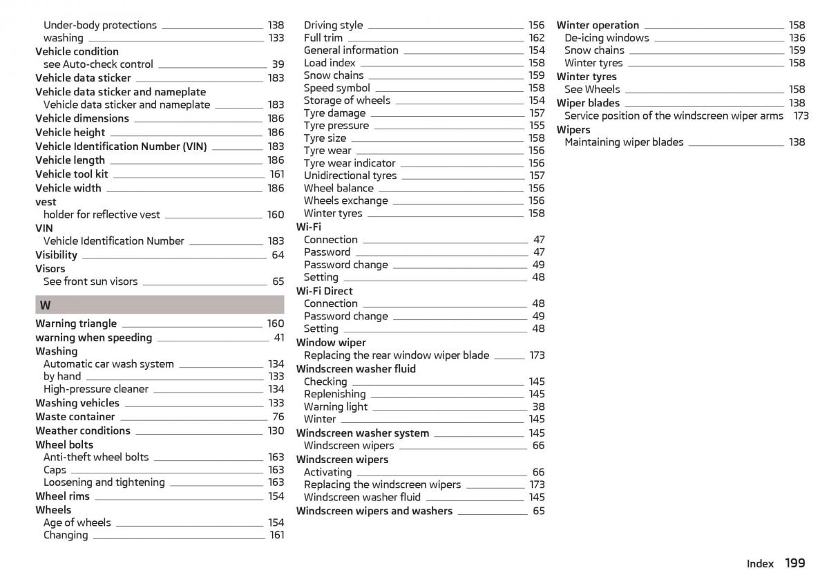 Skoda Rapid owners manual / page 201