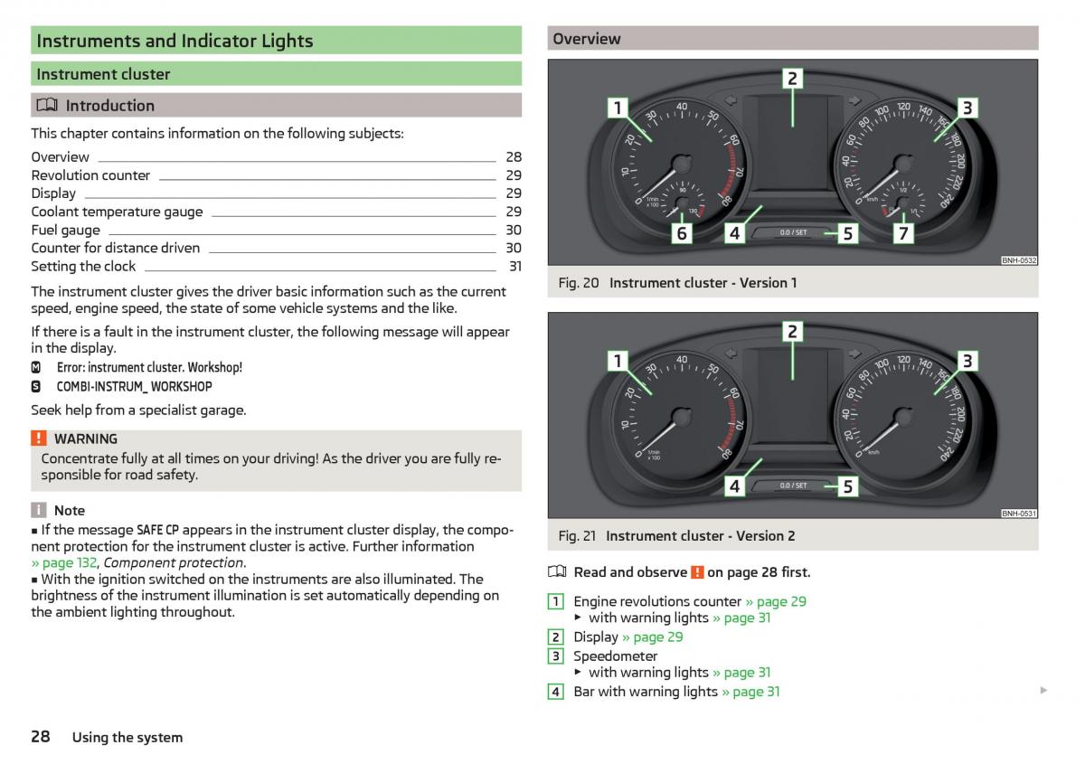 Skoda Rapid owners manual / page 30