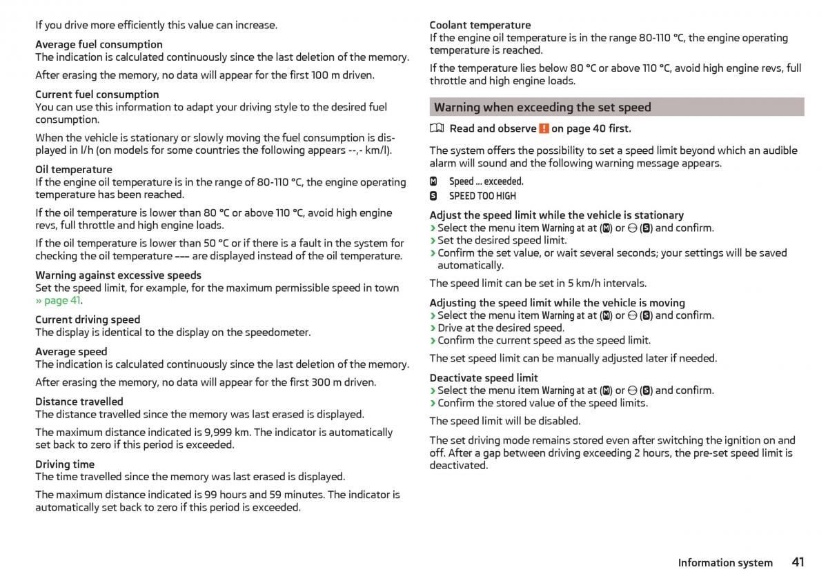 Skoda Rapid owners manual / page 43