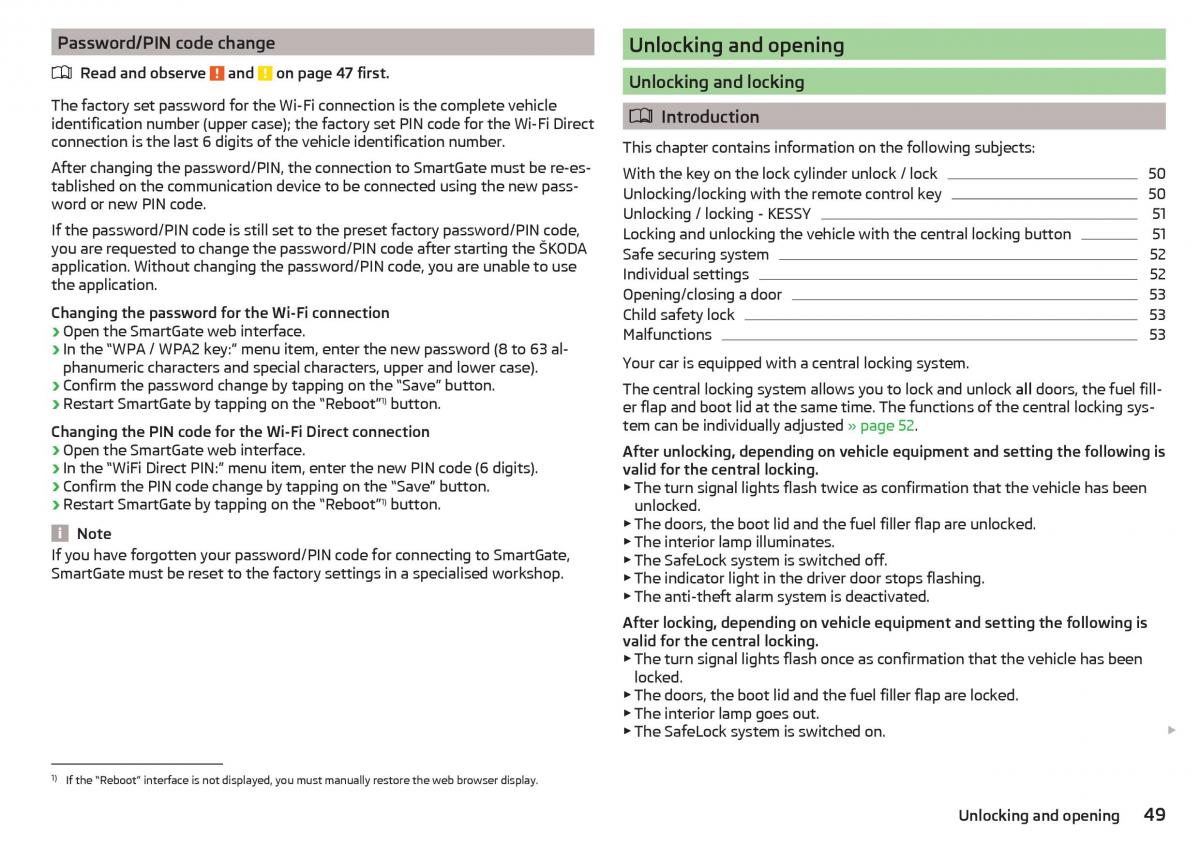 Skoda Rapid owners manual / page 51