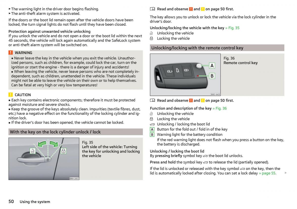 Skoda Rapid owners manual / page 52