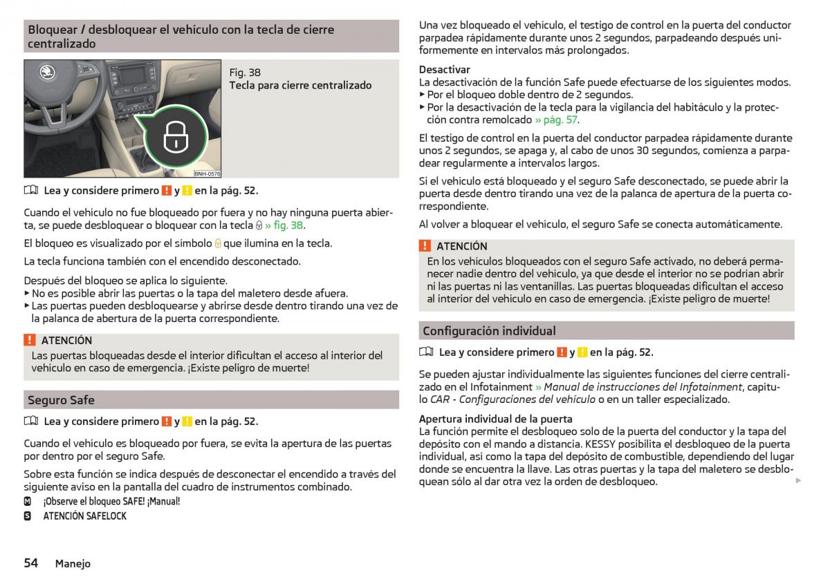 Skoda Rapid manual del propietario / page 56