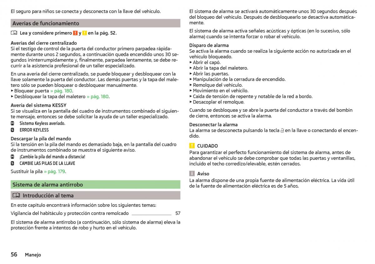 Skoda Rapid manual del propietario / page 58