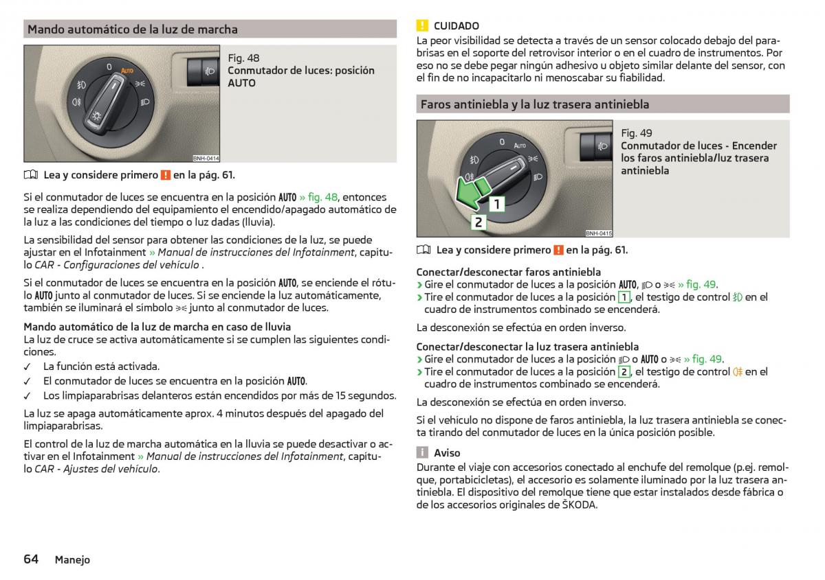 Skoda Rapid manual del propietario / page 66