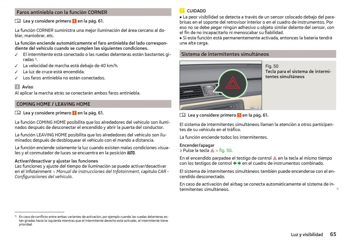 Skoda Rapid manual del propietario / page 67