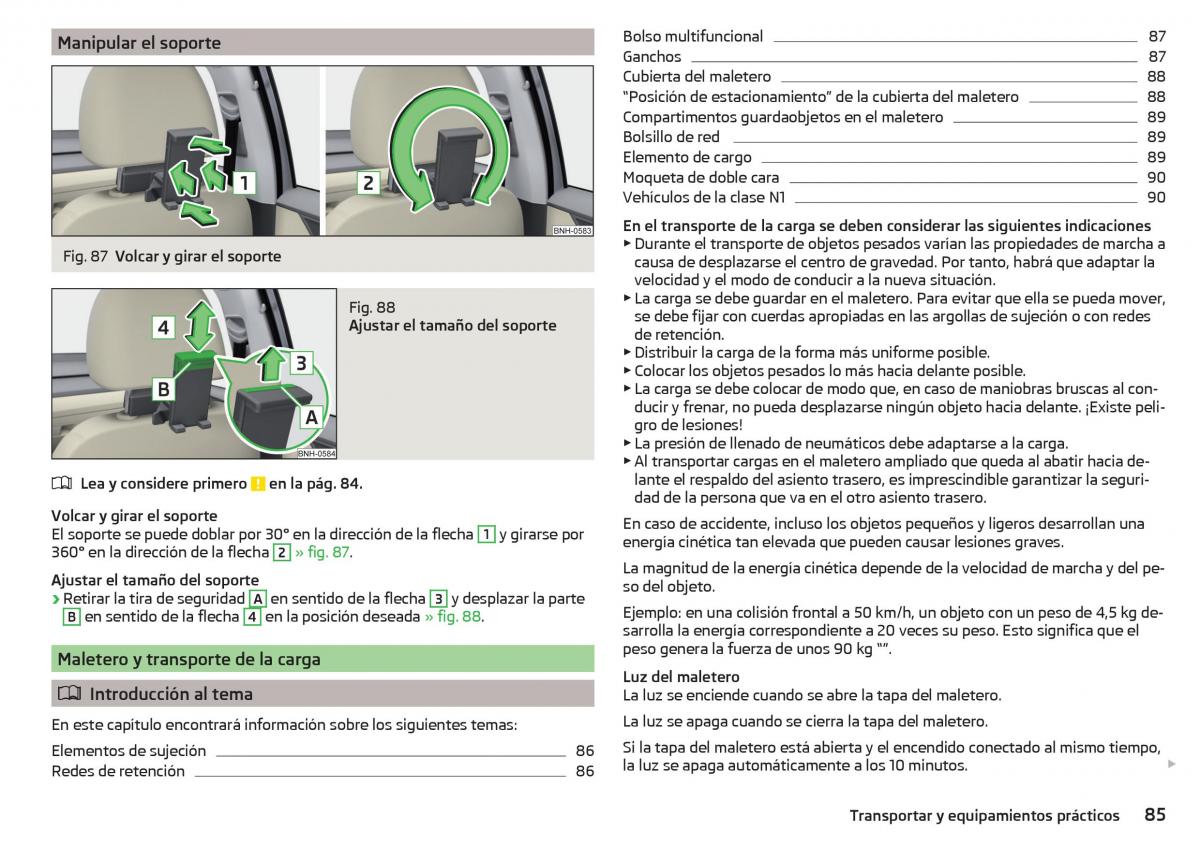 Skoda Rapid manual del propietario / page 87