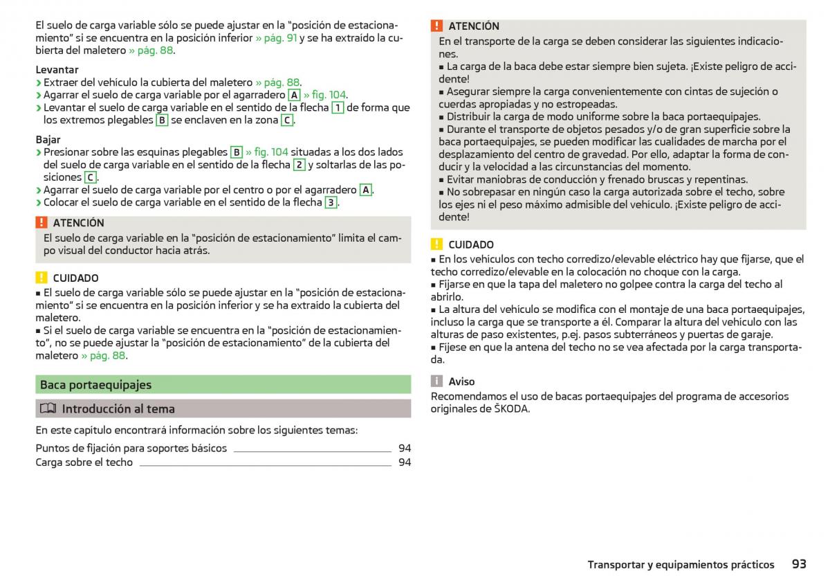 Skoda Rapid manual del propietario / page 95