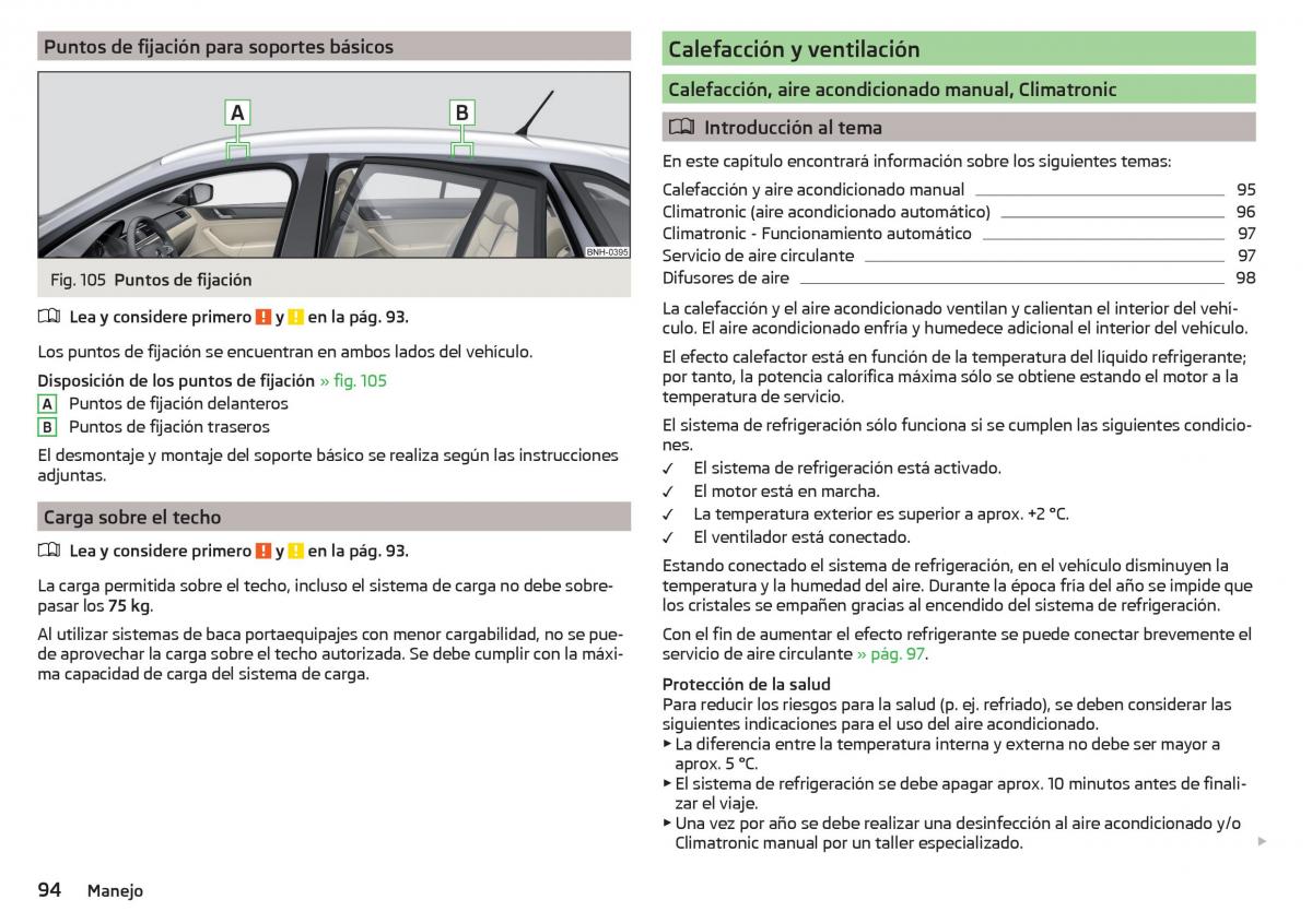 Skoda Rapid manual del propietario / page 96