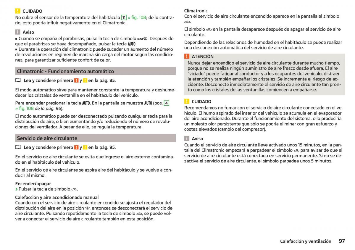 Skoda Rapid manual del propietario / page 99