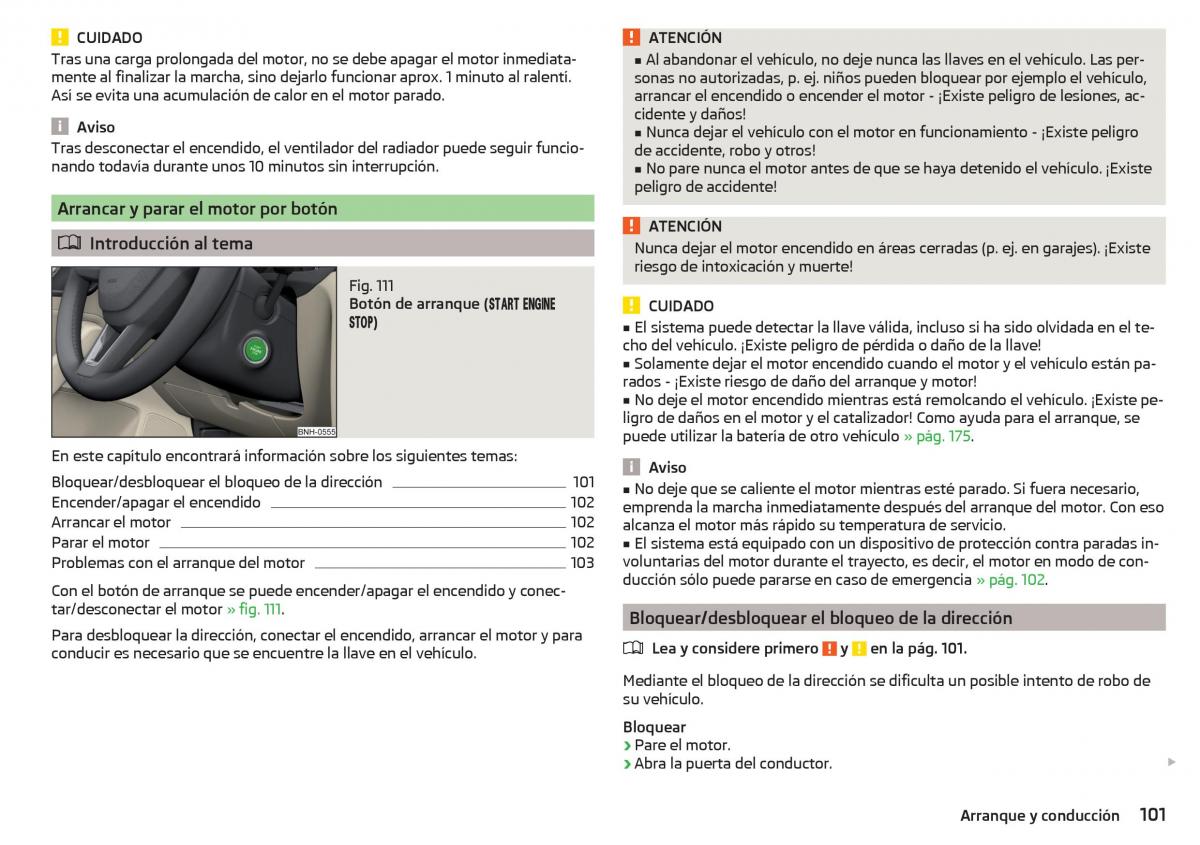 Skoda Rapid manual del propietario / page 103