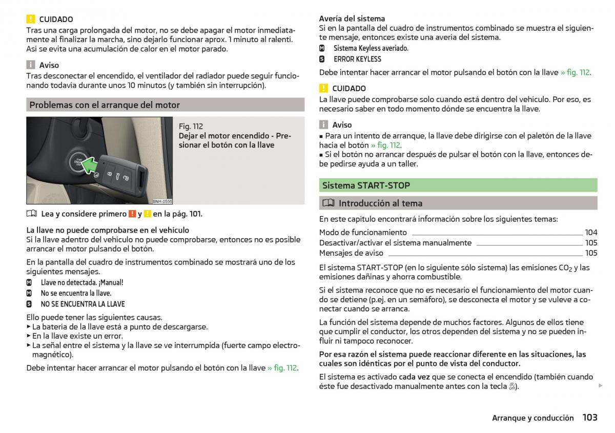 Skoda Rapid manual del propietario / page 105