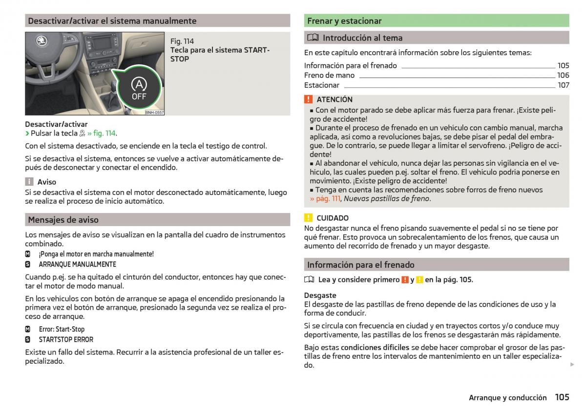 Skoda Rapid manual del propietario / page 107