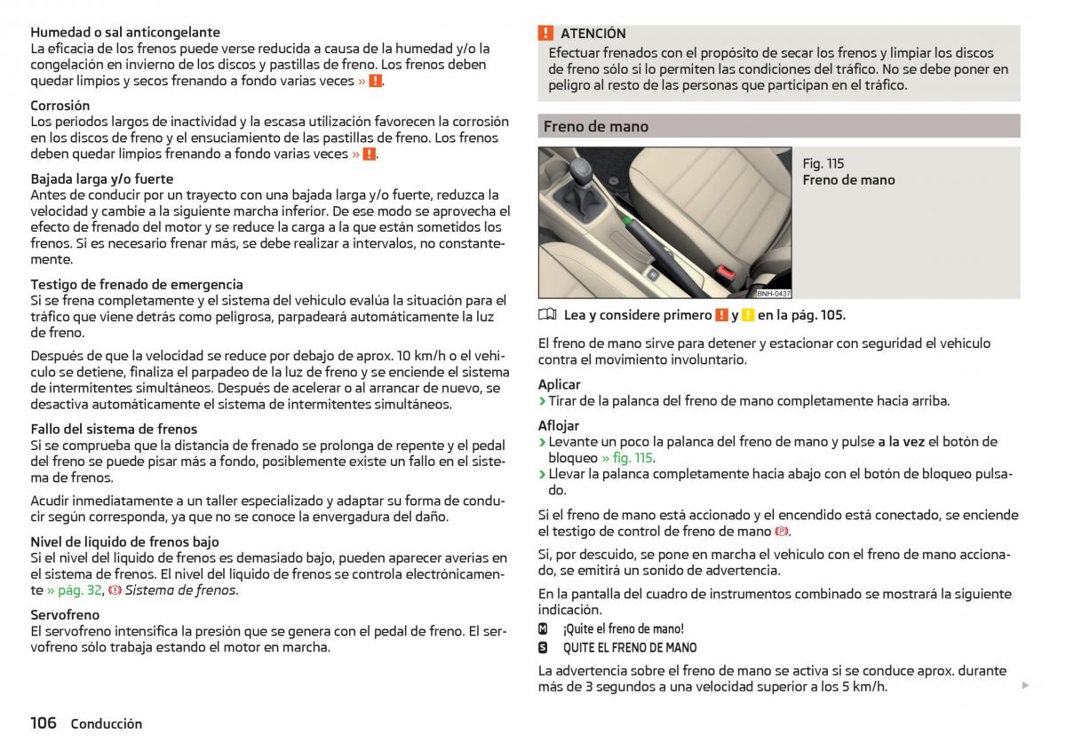 Skoda Rapid manual del propietario / page 108