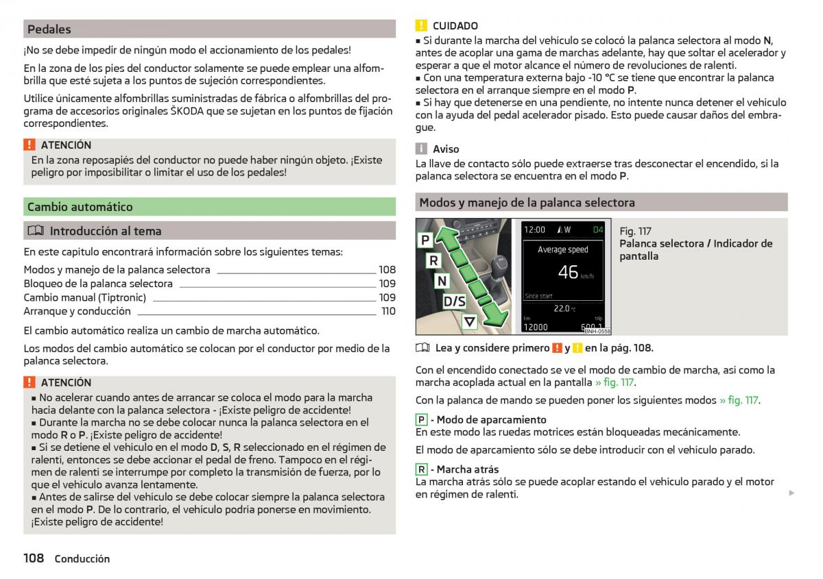 Skoda Rapid manual del propietario / page 110