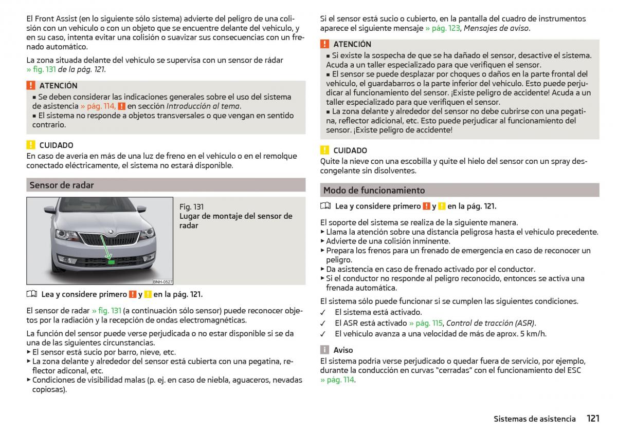 Skoda Rapid manual del propietario / page 123