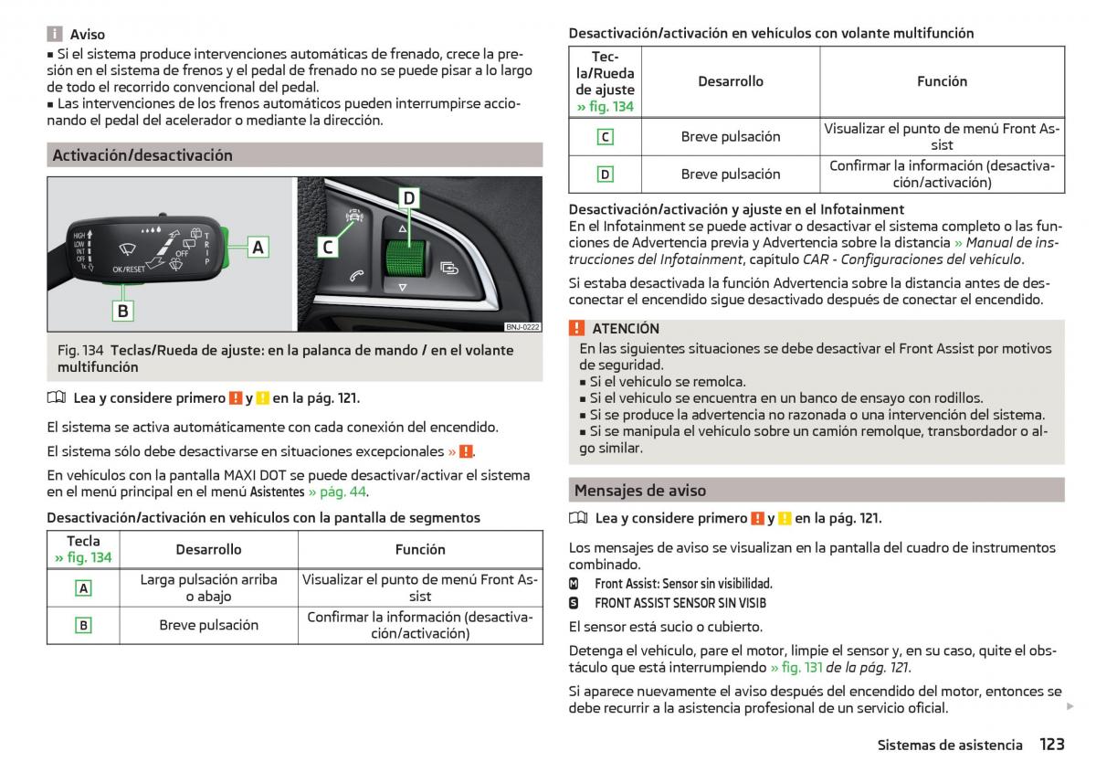 Skoda Rapid manual del propietario / page 125