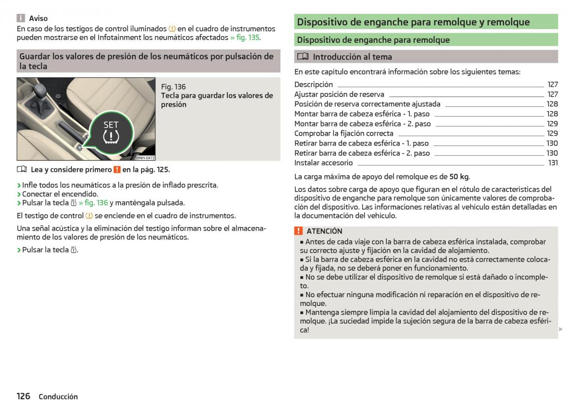 Skoda Rapid manual del propietario / page 128