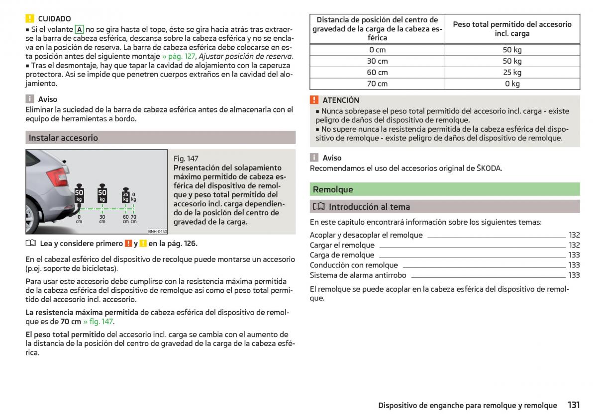 Skoda Rapid manual del propietario / page 133