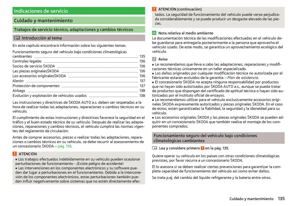 Skoda Rapid manual del propietario / page 137