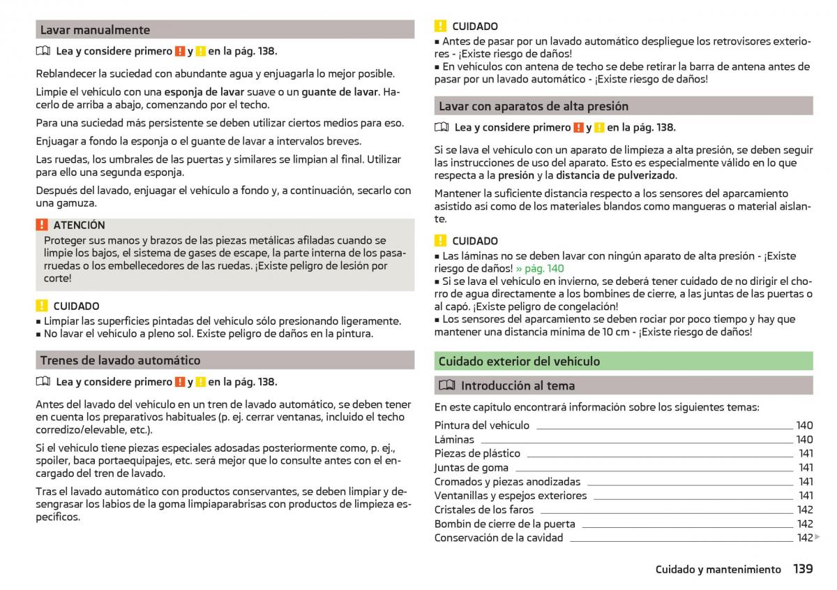 Skoda Rapid manual del propietario / page 141