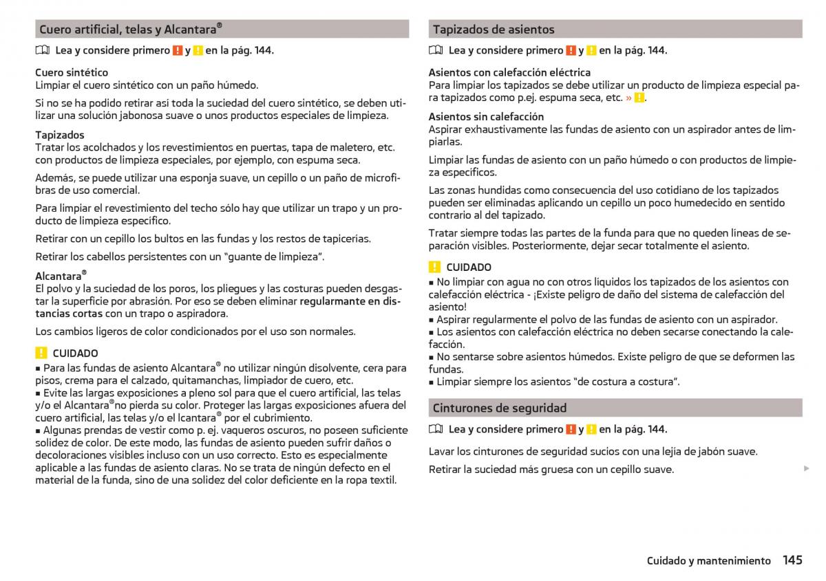 Skoda Rapid manual del propietario / page 147