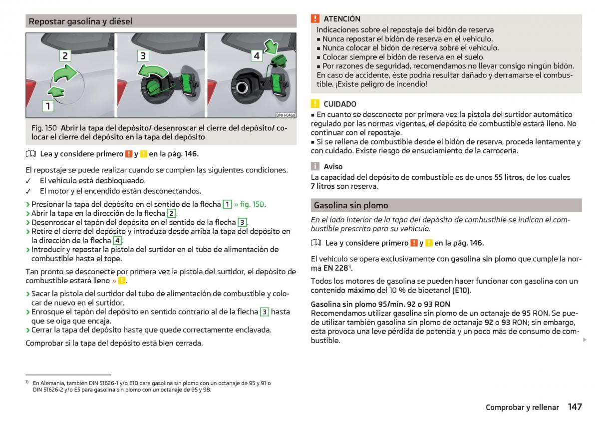 Skoda Rapid manual del propietario / page 149