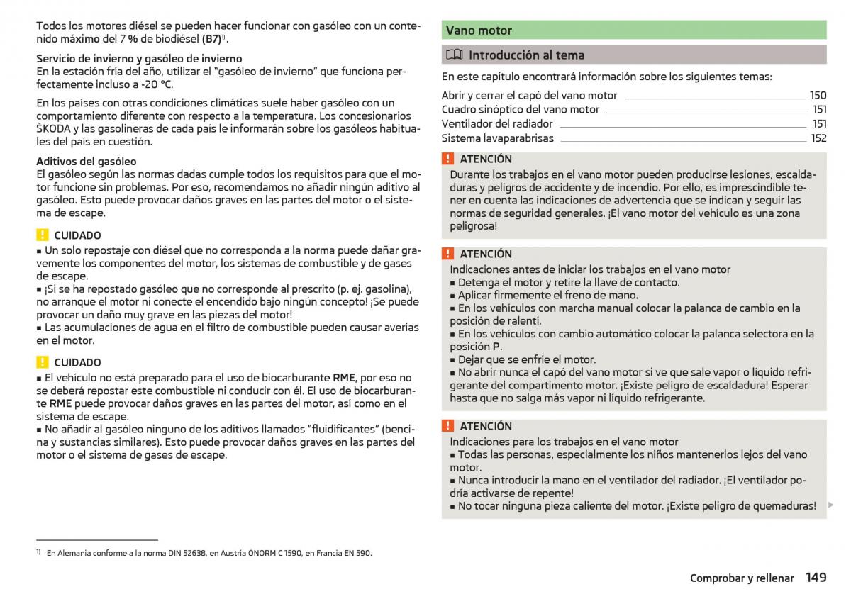 Skoda Rapid manual del propietario / page 151