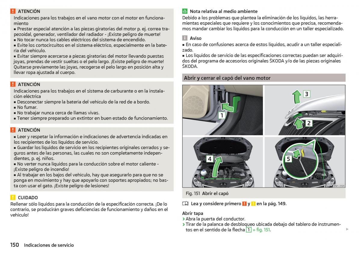 Skoda Rapid manual del propietario / page 152