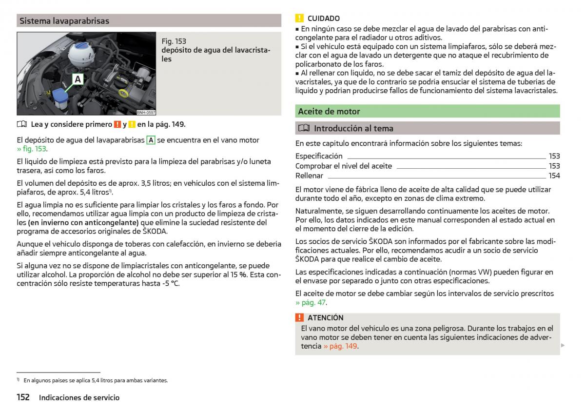 Skoda Rapid manual del propietario / page 154