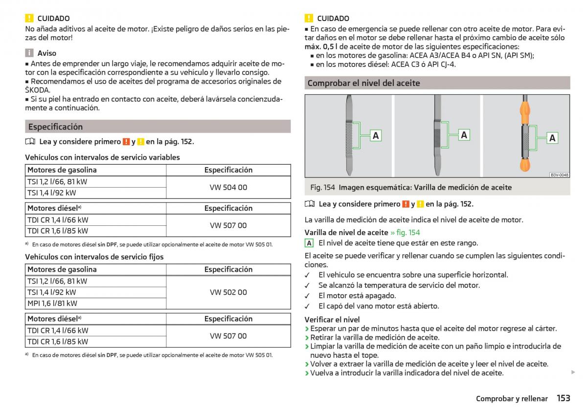 Skoda Rapid manual del propietario / page 155