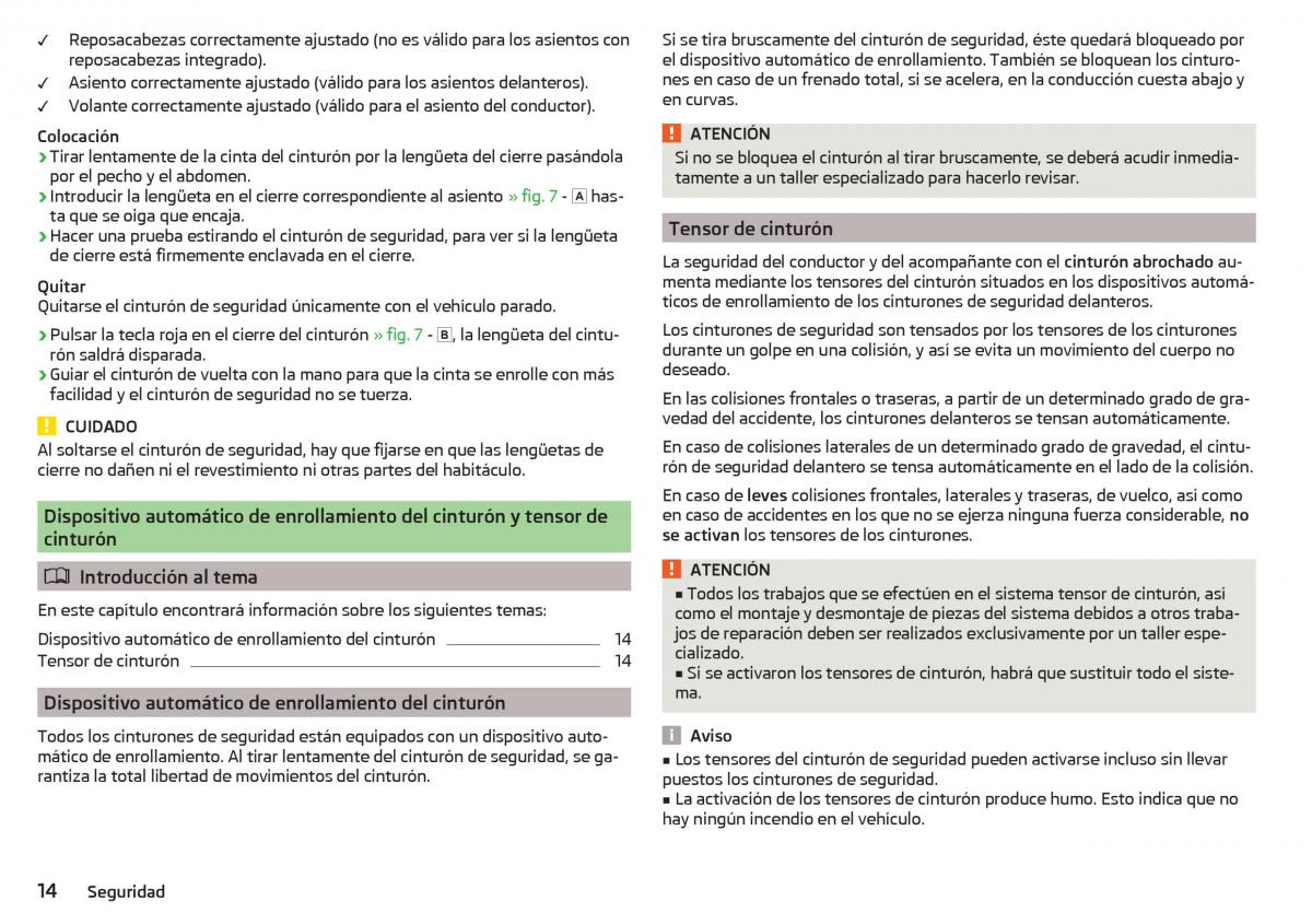 Skoda Rapid manual del propietario / page 16