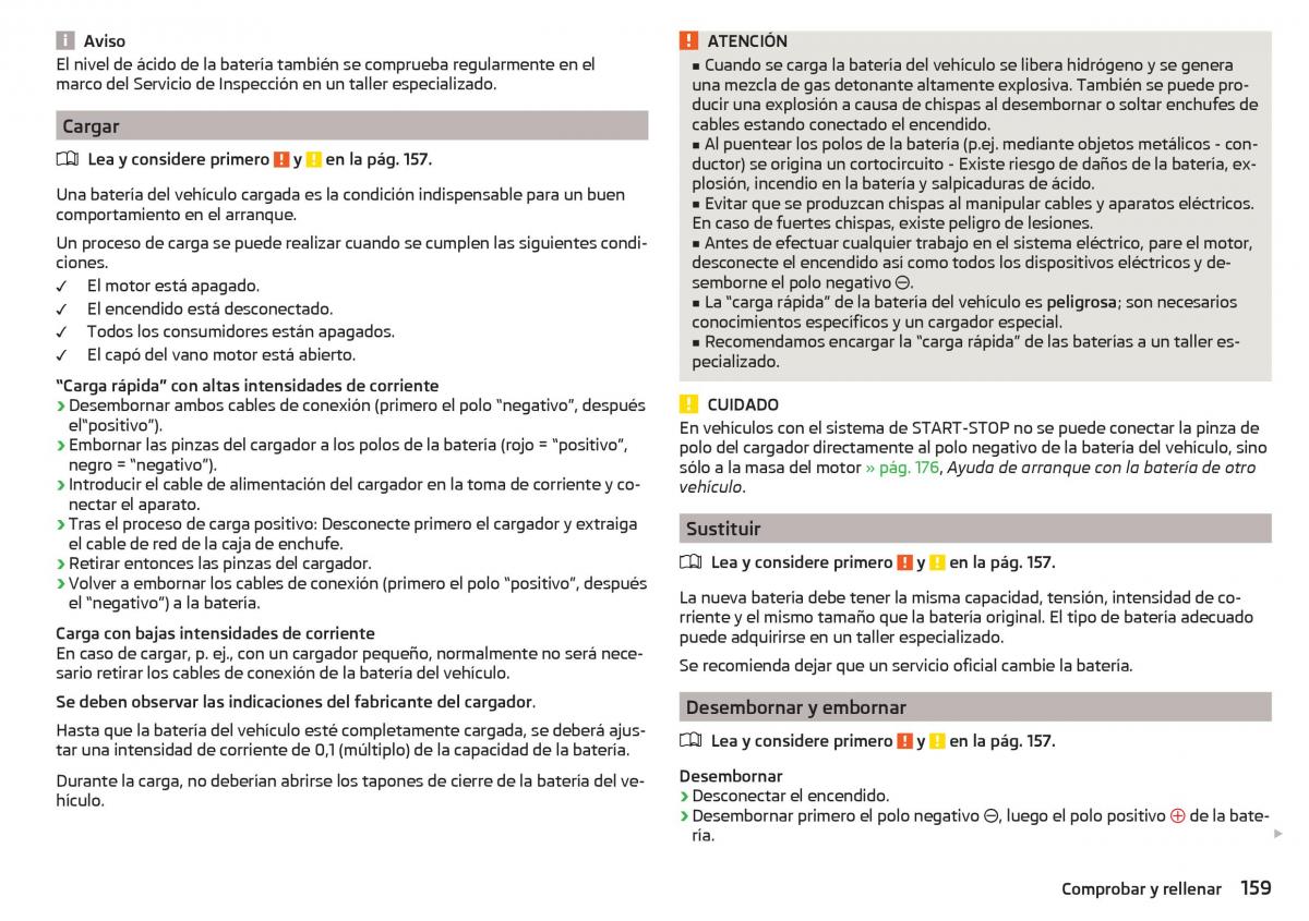 Skoda Rapid manual del propietario / page 161