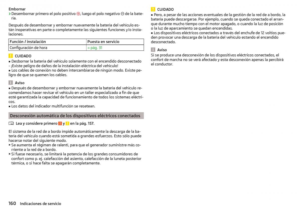 Skoda Rapid manual del propietario / page 162