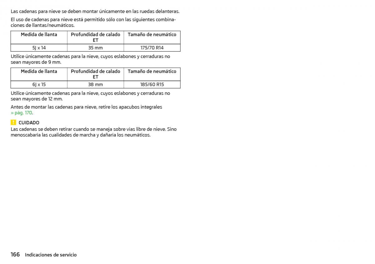 Skoda Rapid manual del propietario / page 168