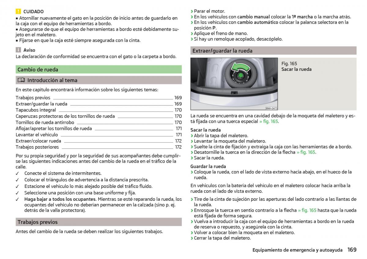 Skoda Rapid manual del propietario / page 171