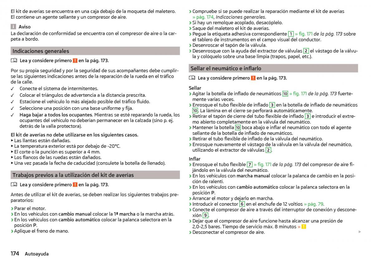 Skoda Rapid manual del propietario / page 176