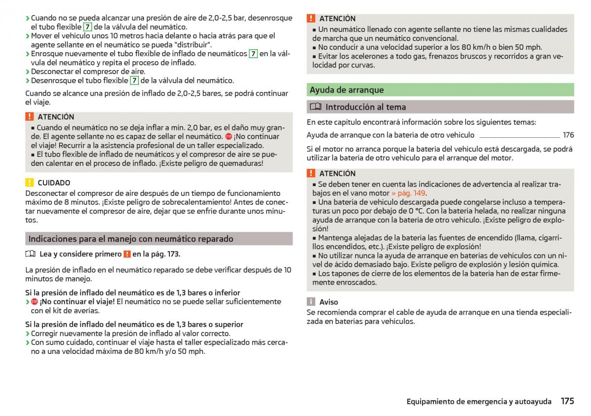 Skoda Rapid manual del propietario / page 177