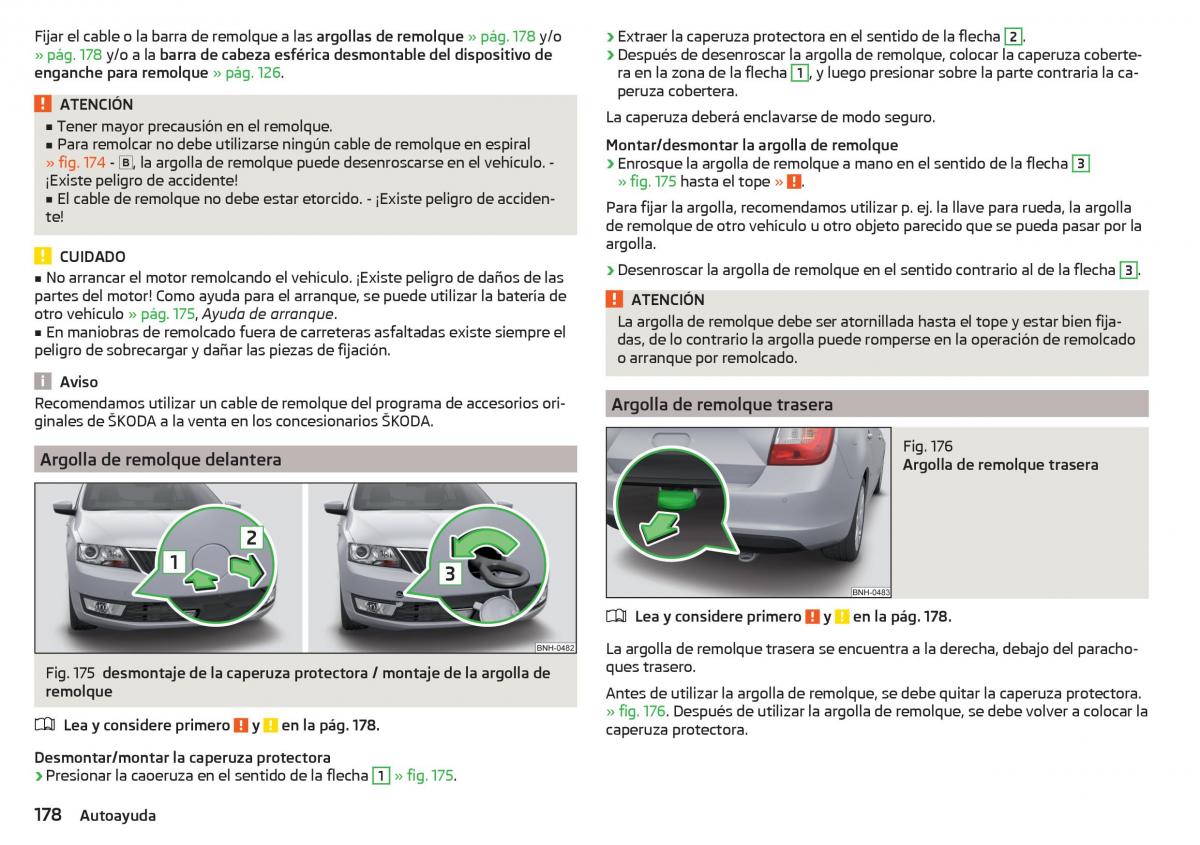 Skoda Rapid manual del propietario / page 180