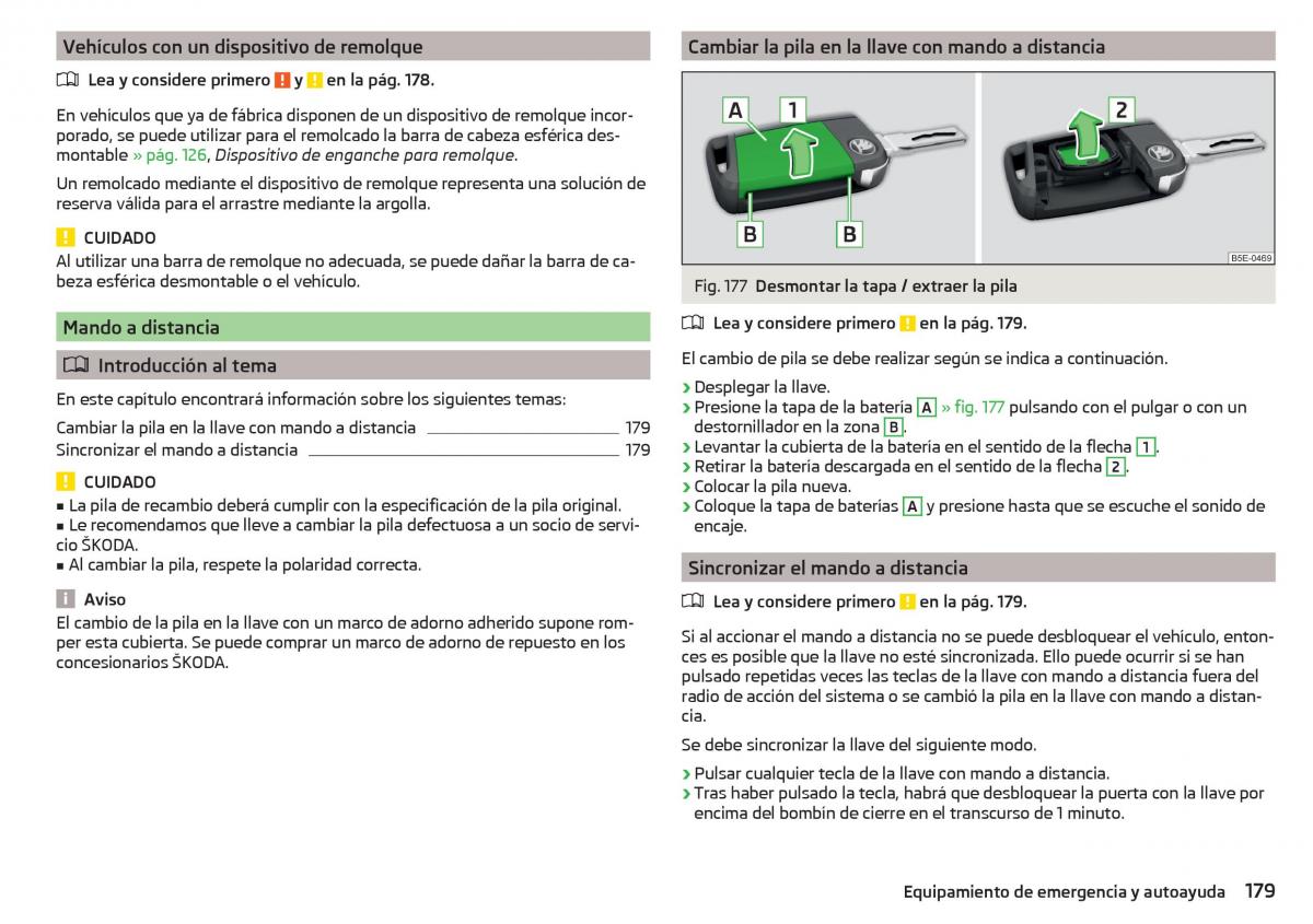 Skoda Rapid manual del propietario / page 181