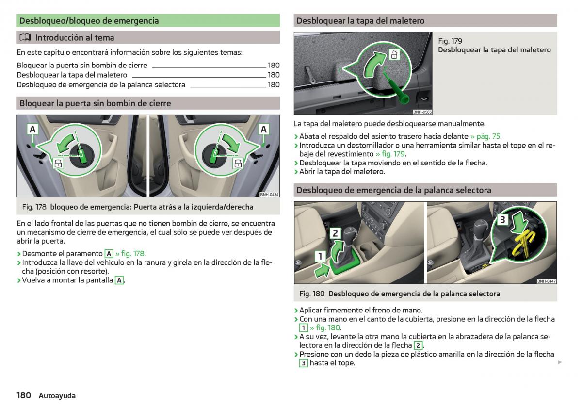 Skoda Rapid manual del propietario / page 182