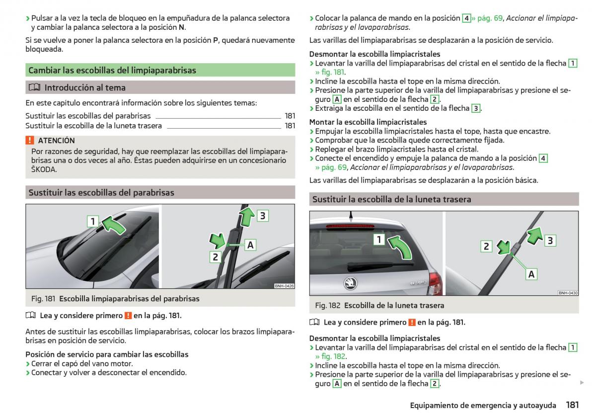 Skoda Rapid manual del propietario / page 183