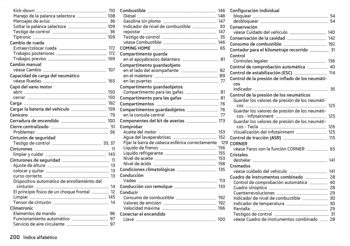 Skoda Rapid manual del propietario / page 202