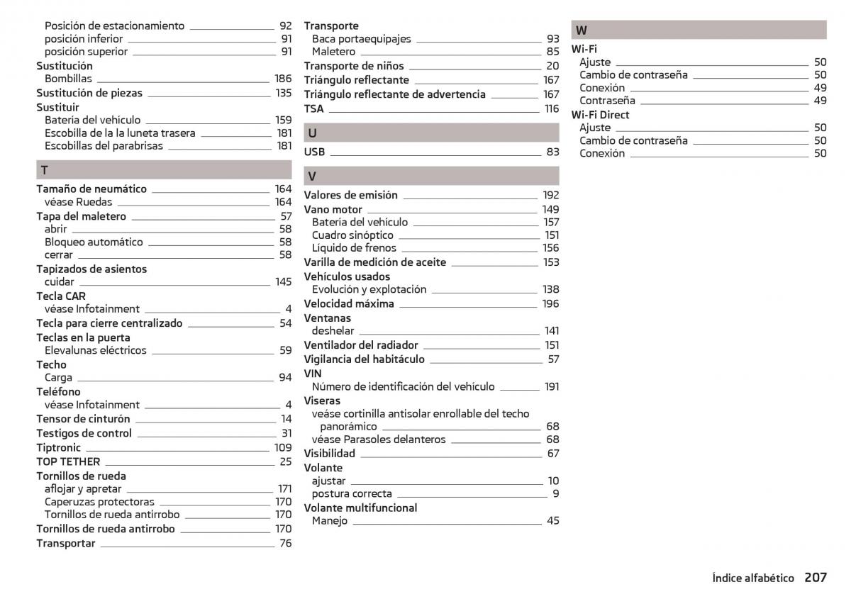 Skoda Rapid manual del propietario / page 209