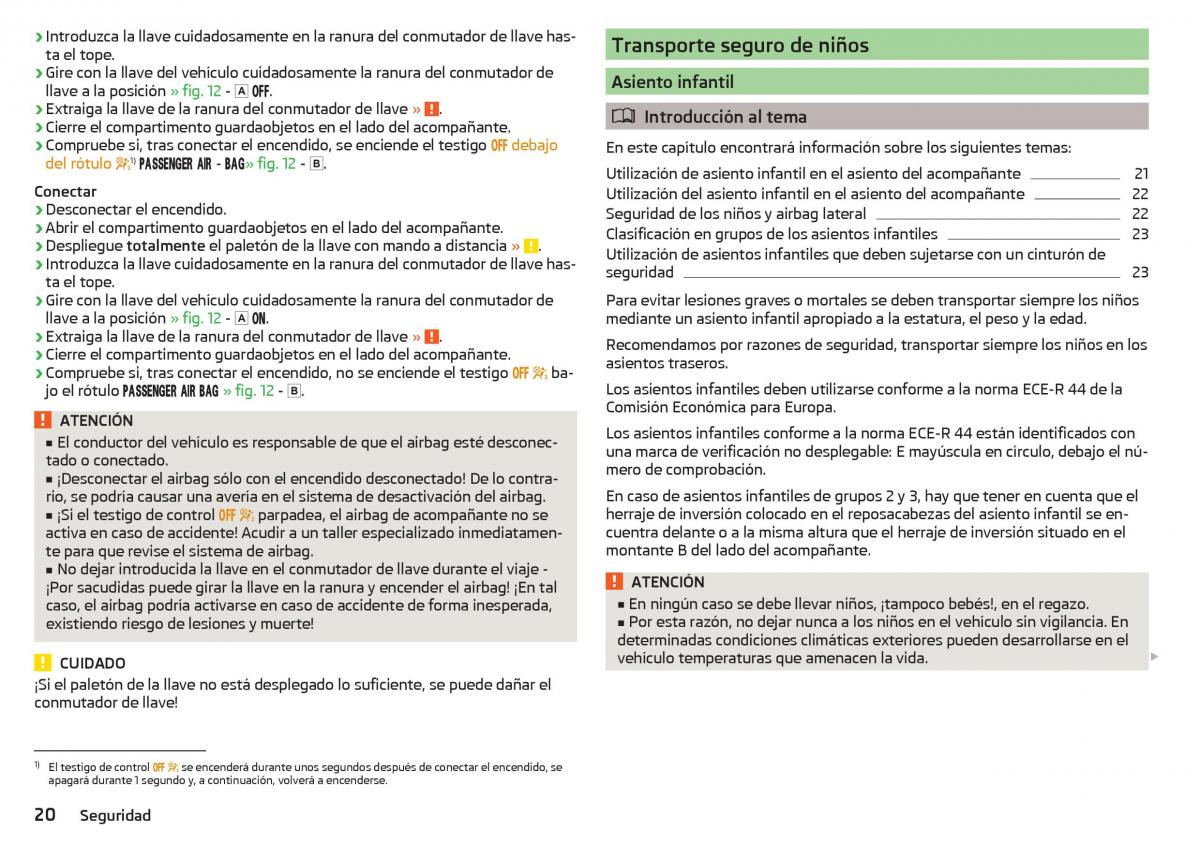 Skoda Rapid manual del propietario / page 22