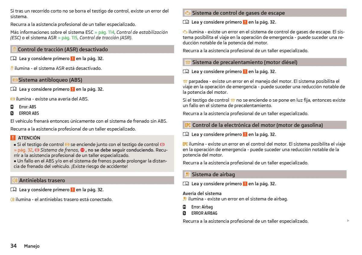 Skoda Rapid manual del propietario / page 36