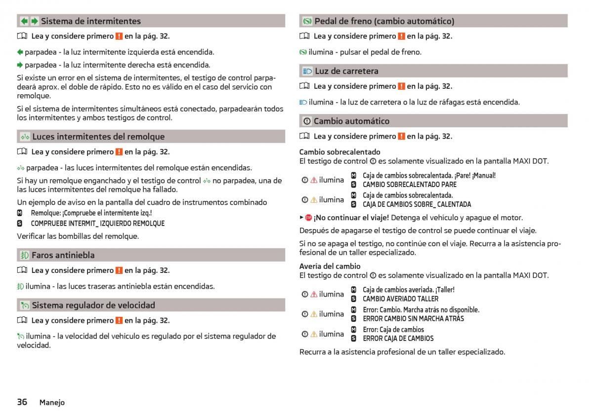 Skoda Rapid manual del propietario / page 38