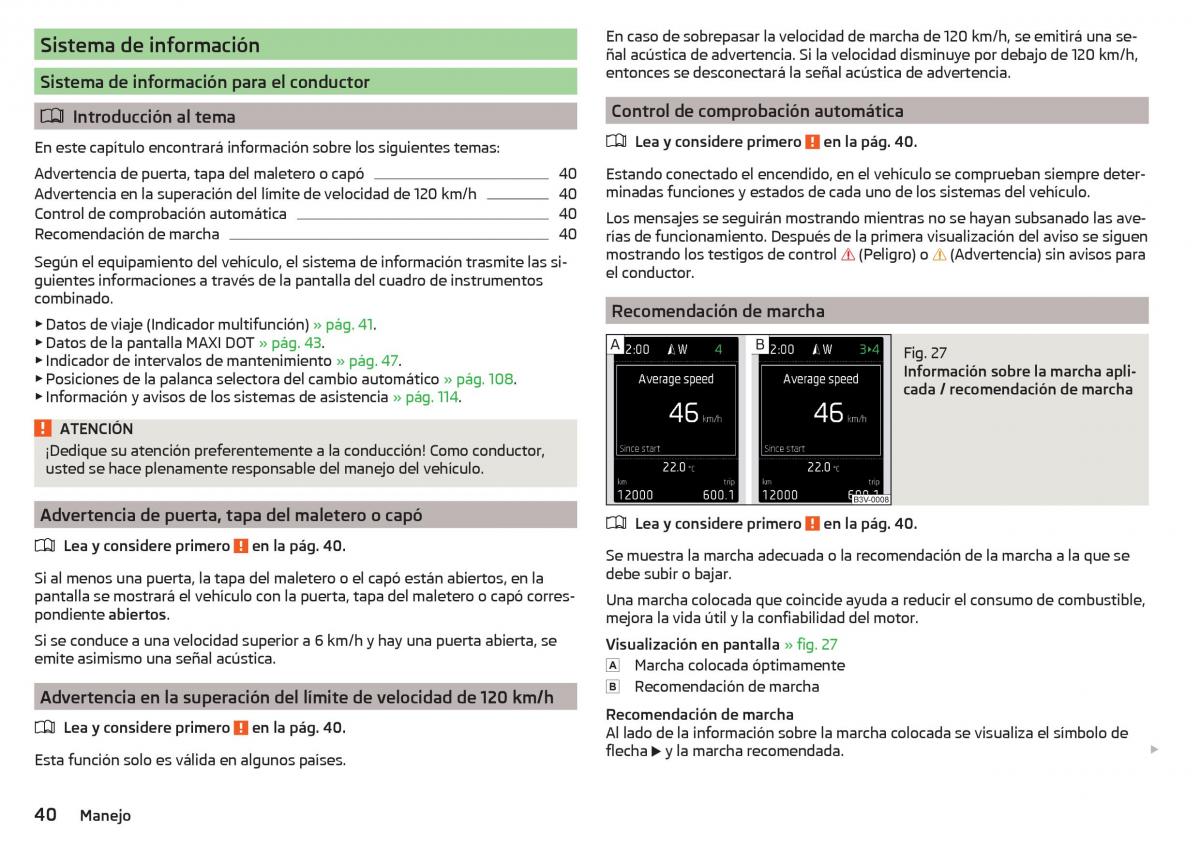 Skoda Rapid manual del propietario / page 42