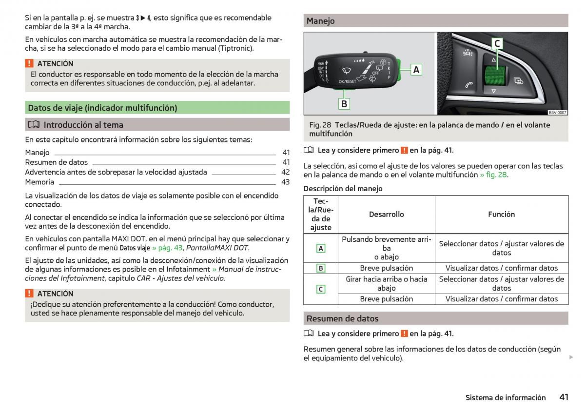 Skoda Rapid manual del propietario / page 43