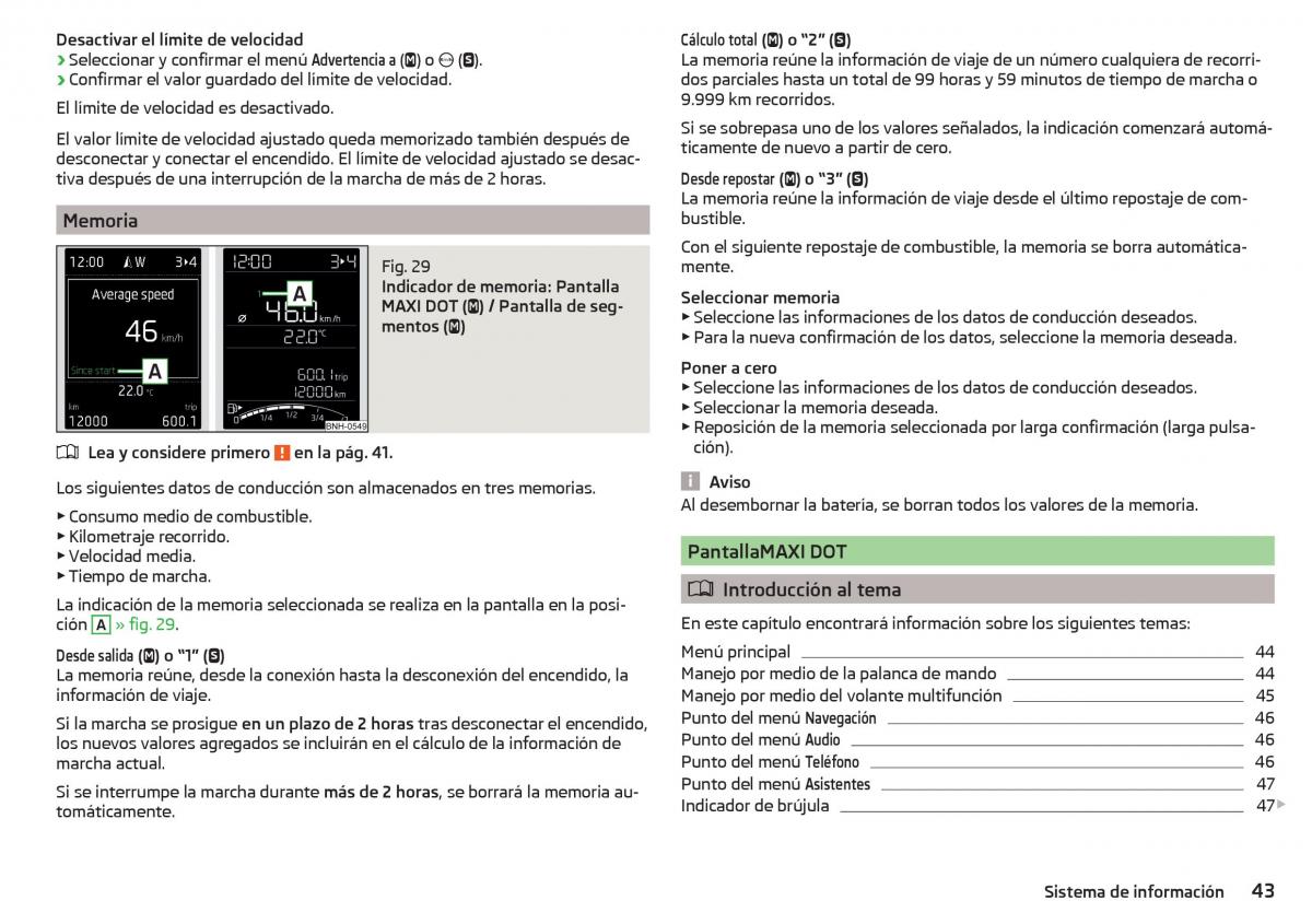 Skoda Rapid manual del propietario / page 45